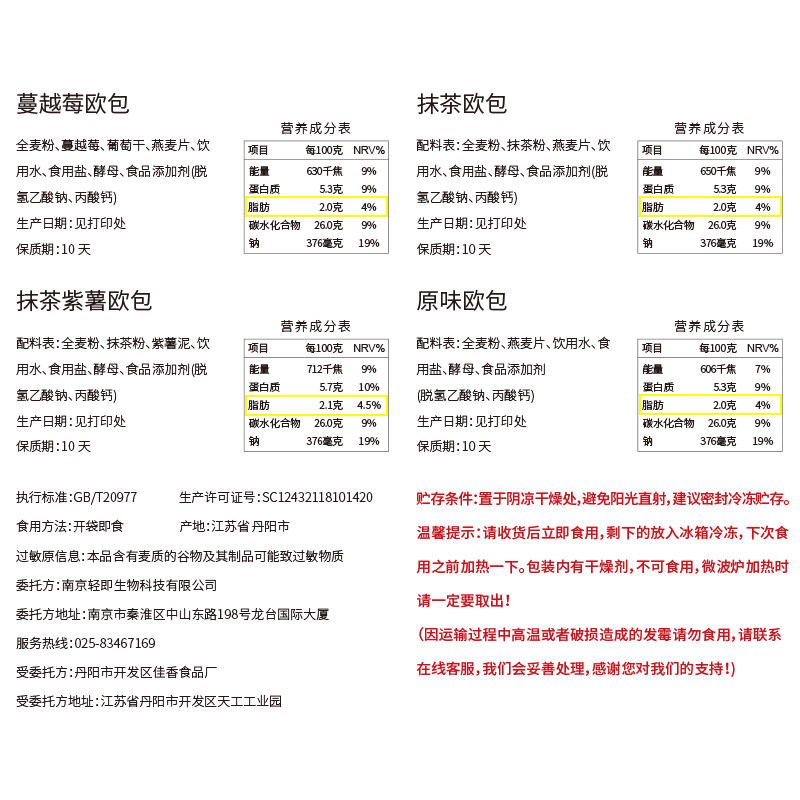 全麦欧包代餐糖精低早餐热量卡面包 小鸡收腹西式糕点