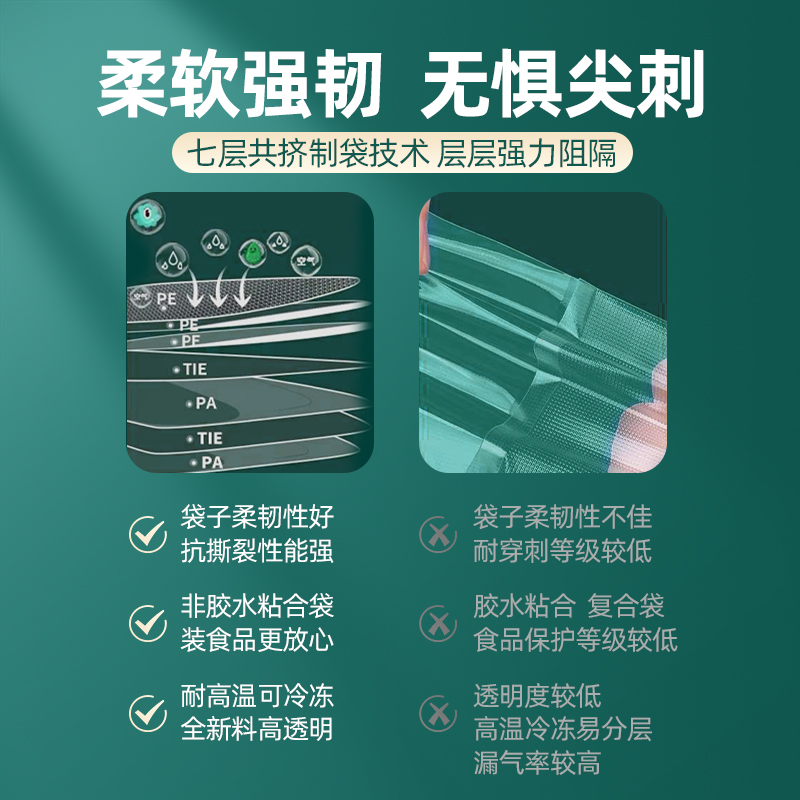 夏新真空封口机专用纹路真空袋密封食品级塑封尼龙压缩家用保鲜袋