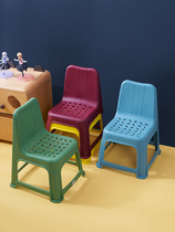 Plastic chair childrens chair home thickened adult tea table short stool backrest small stool toddler study table and chairs dining chair