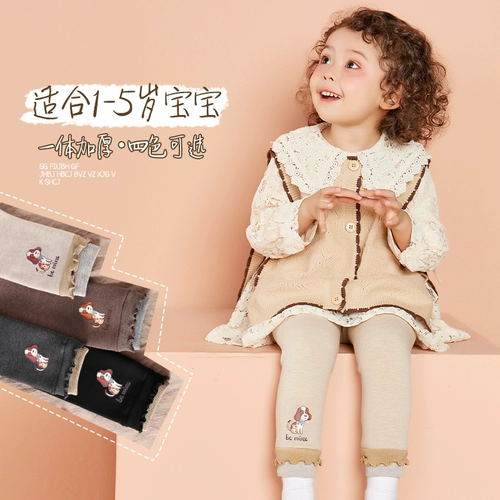 Леггинсы, осенние штаны, хлопковое утепленное термобелье для раннего возраста