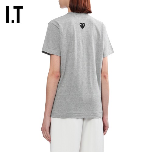 IT CDG PLAY COMME des GARCONS川久保玲情侣款合身基础短袖T恤 - 图3