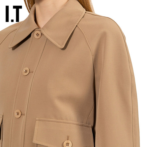 IT A.P.C.女装翻领排扣夹克新款时尚帅气工装休闲外套COH026XQ - 图2