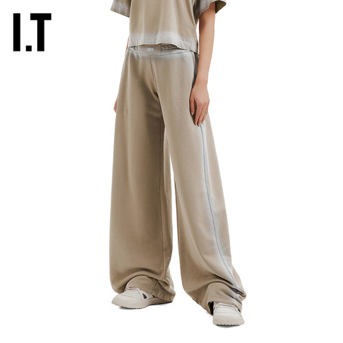 OFF-WHITE™女装新款运动裤长裤潮流活力磨白做旧卫裤0216EWQ - 图1