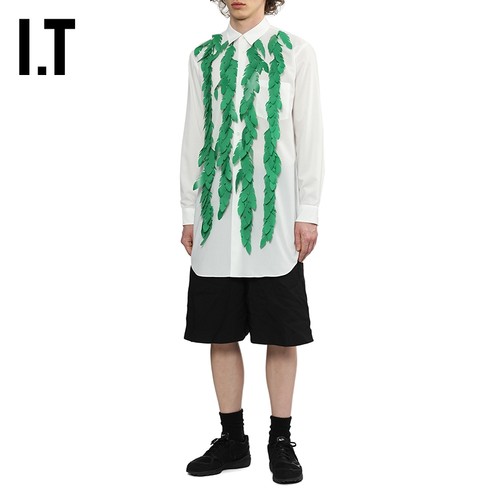 IT CDG COMME des GARCONS HOMME PLUS男装中长款衬衫立体缀饰 - 图1