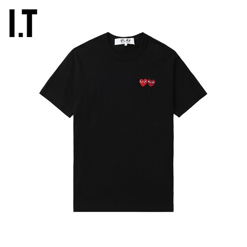 IT CDG PLAY COMME des GARCONS川久保玲情侣基础日常合身短袖T恤 - 图0