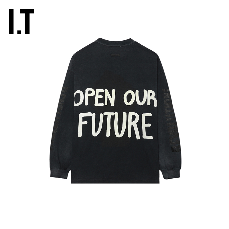 IT FEAR OF GOD男装圆领长袖T恤新款简约潮流宽松上衣10403HMP - 图1