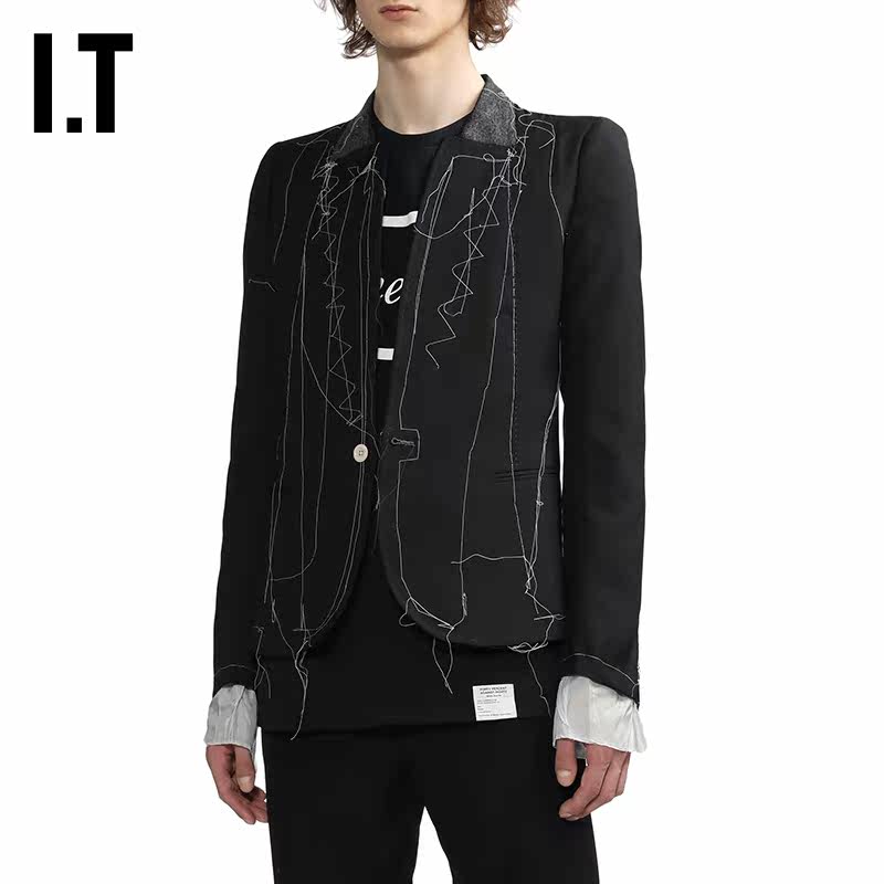 IT NICOLAS ANDREAS TARALIS男装西装夹克新品绣线装饰外套2090MK,淘宝优惠券,粉丝福利购,淘宝优惠卷