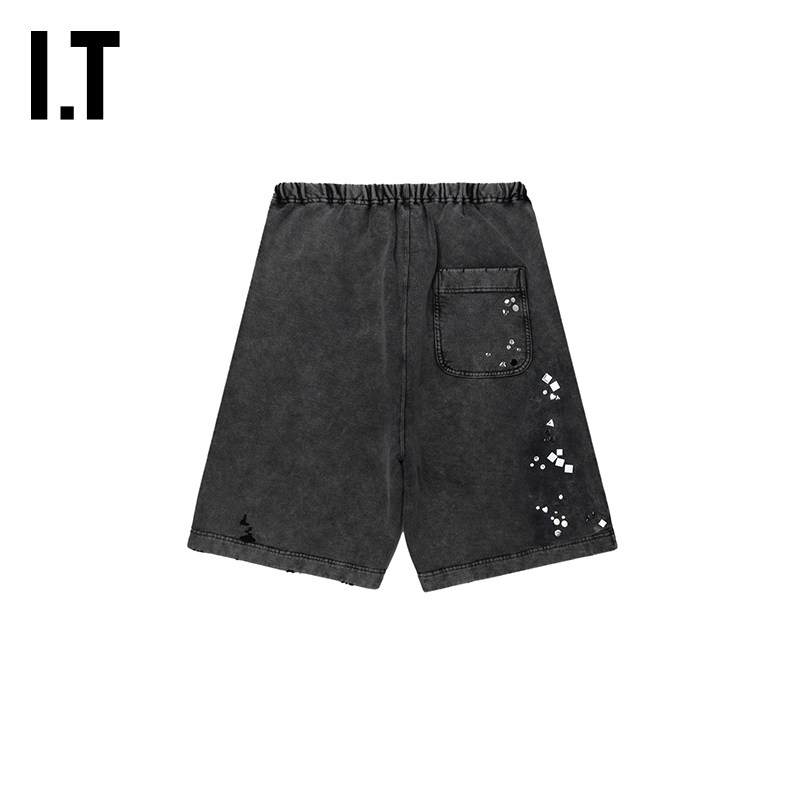 IT Mihara Yasuhiro男装阔腿裤运动短裤新款随性街潮做旧磨白卫裤,淘宝优惠券,粉丝福利购,淘宝优惠卷