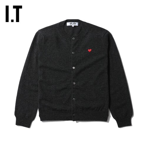 IT CDG PLAY COMME des GARÇONS川久保玲女针织开衫通勤合身外套 - 图2