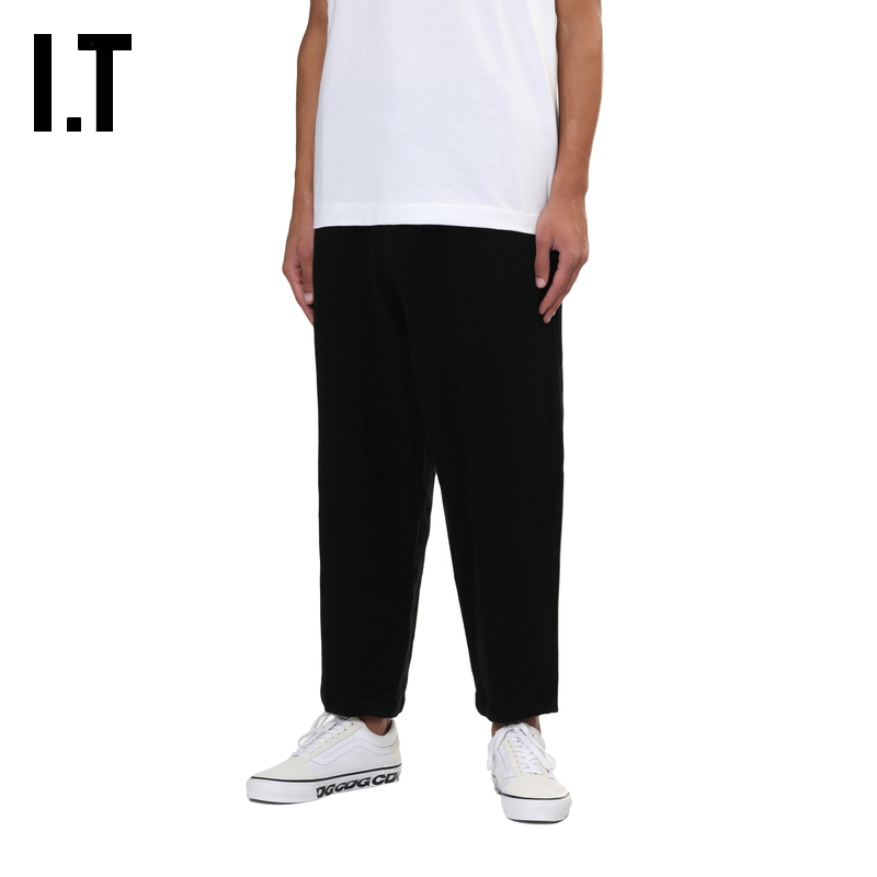 IT CDG COMME des GARCONS SHIRT男装毛呢西裤露踝锥形裤简约通勤 - 图1