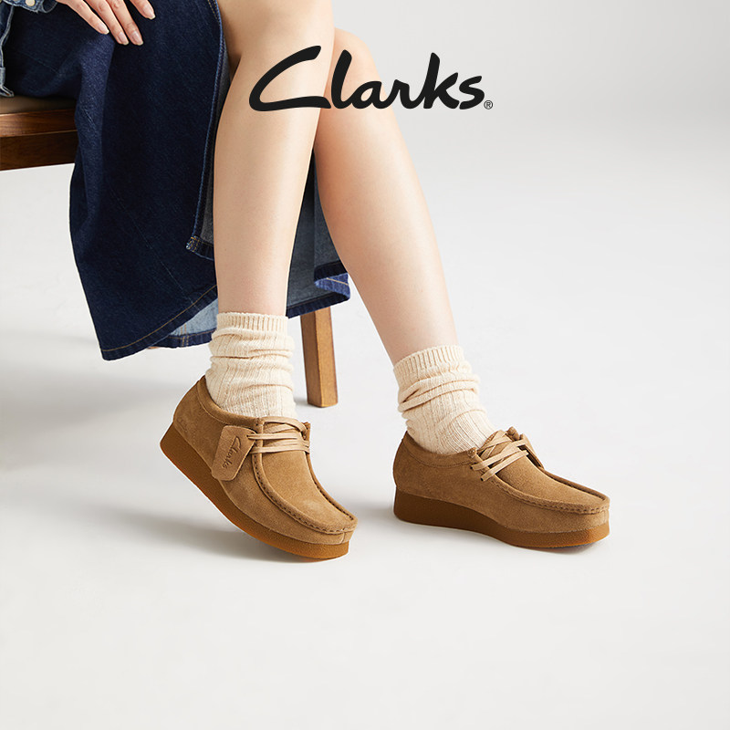 Clarks其乐WallabeeEVOSh袋鼠厚底女鞋复古舒适透气时尚休闲鞋,淘宝优惠券,粉丝福利购,淘宝优惠卷