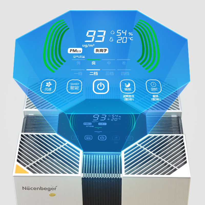 Nocenbeger诺森柏格空气净化器家用除甲醛异味pm2.5粉尘二手烟H8 - 图0