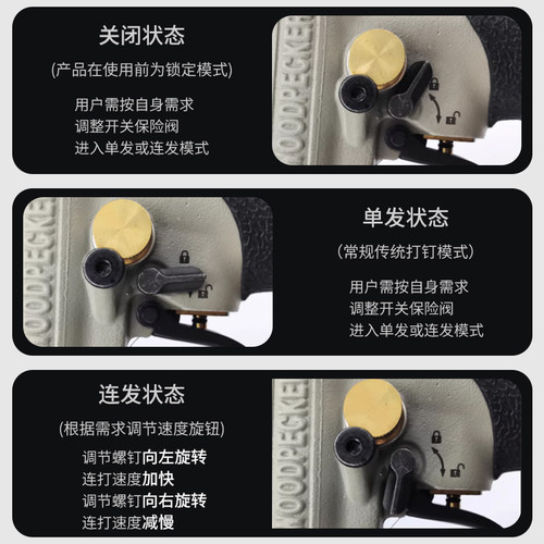 啄木鸟F30连发枪气动直钉枪射钉枪木工装修专用抢气钉枪直排钉枪 - 图1