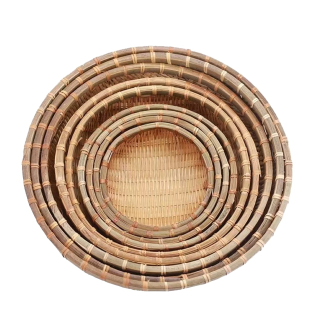 Bamboo plaque steamed bun basket anti-insect and mildewed bamboo weaving products