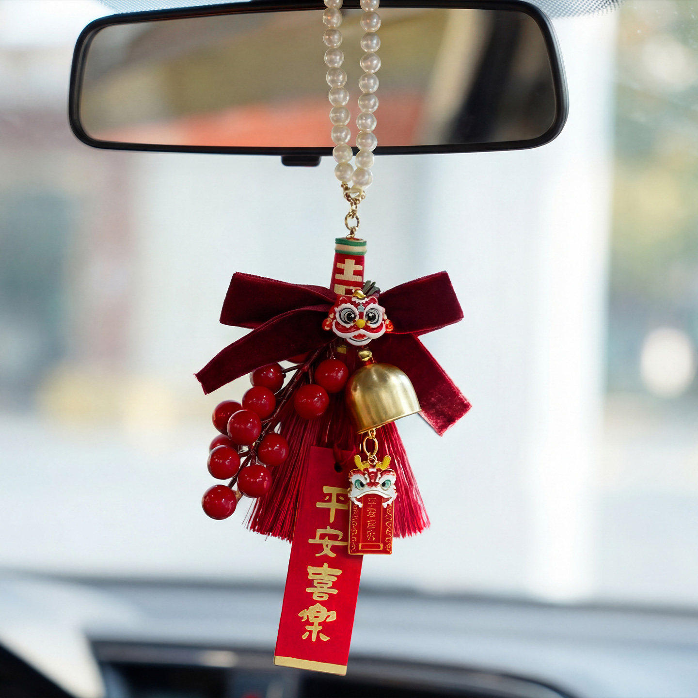 新年红色醒狮挂饰福字门把手装饰品挂件马年春节入户氛围场景布置,淘宝优惠券,粉丝福利购,淘宝优惠卷