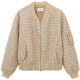 DAZZLE Disu Ole Floral Jacket ລະດູຫນາວ Elegant ແລະ Chic Cotton Jacket ສໍາລັບແມ່ຍິງ