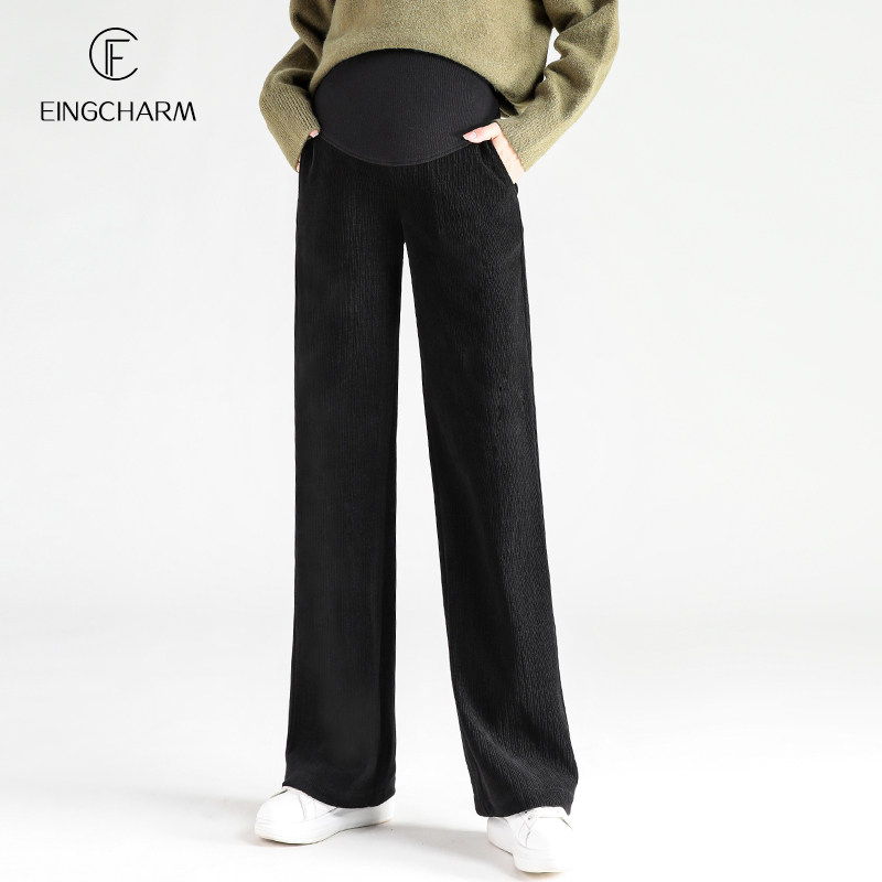 春秋外穿潮妈垂感阔腿裤孕妇裤子 茵魅孕妇直筒裤