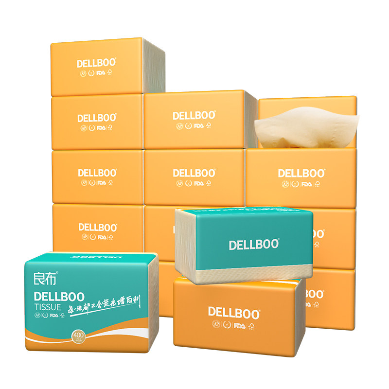 400张大包整箱家庭实惠装抽卫生纸 良布居家日用抽纸