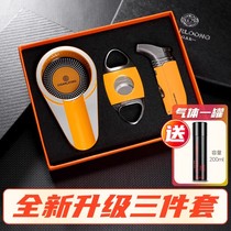 Cigarking Cigar Scissors Lighter Tool Suit Spray Gun Lighter Puncher Drilling Special Accessories Positive