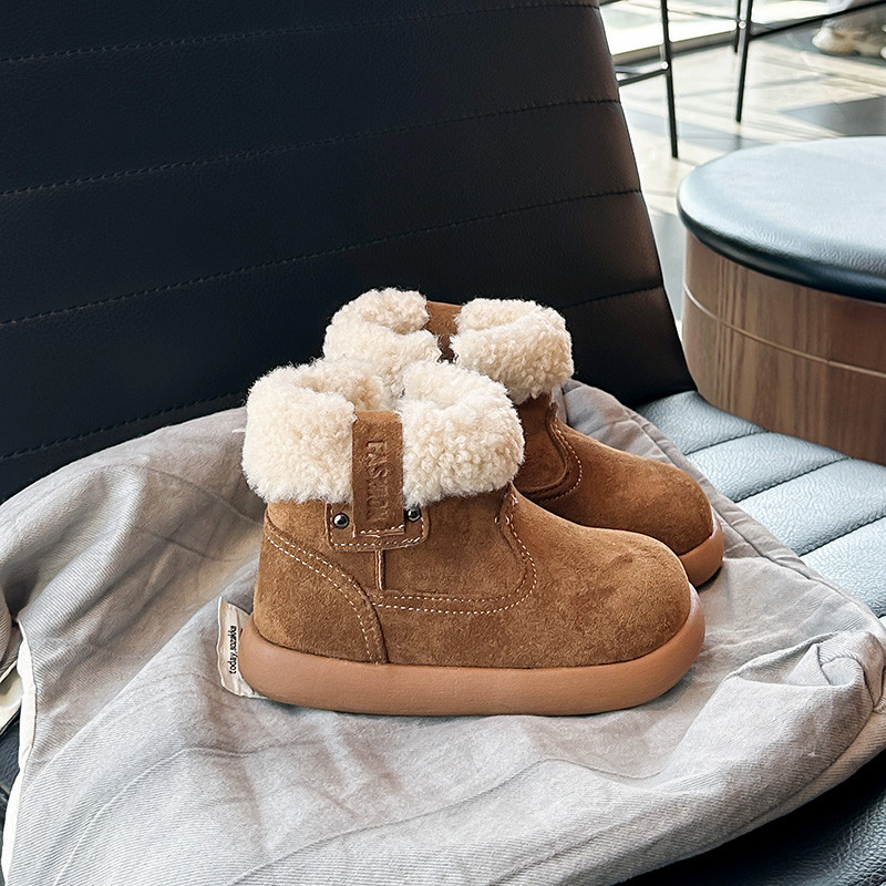 女童雪地靴2025冬季新款儿童加绒保暖棉靴小女孩复古防滑软底短靴,淘宝优惠券,粉丝福利购,淘宝优惠卷