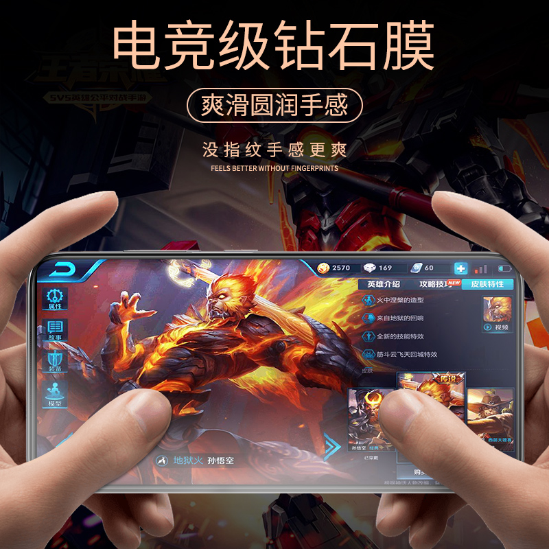 适用荣耀play6t钢化膜play6c屏保paly6tpro手机膜高清抗蓝光玻璃honor全屏覆盖防摔防爆保护华为Play6C刚化膜-图3