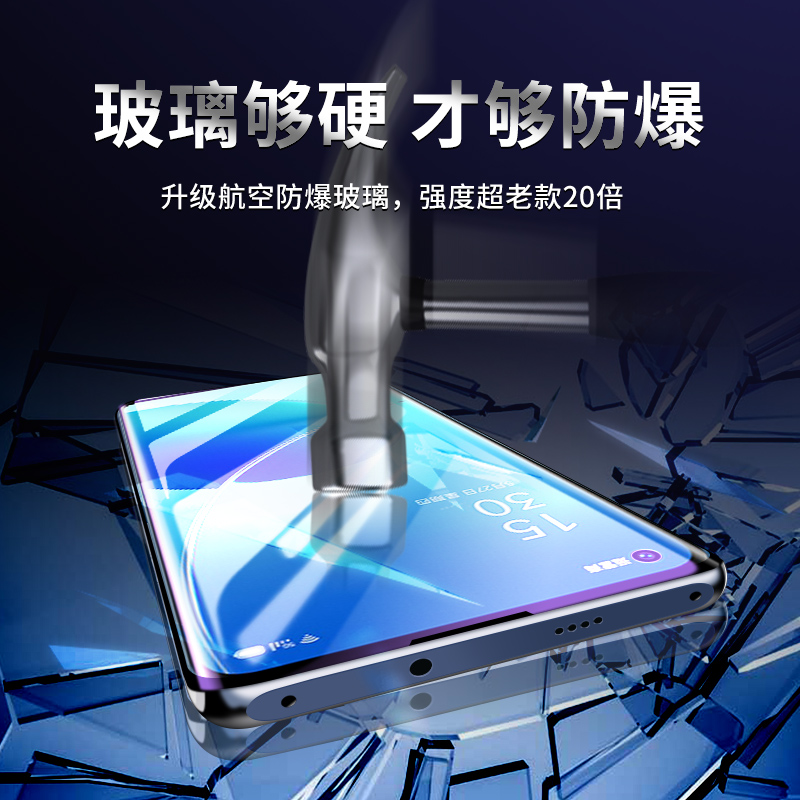 适用opporeno6pro钢化膜5G高清抗蓝光reno6pro+手机膜抗摔防爆保护reno6曲面全屏覆盖玻璃opop防指纹新款屏保 - 图1