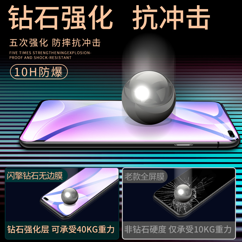 适用红米k30钢化膜4G护眼抗蓝光k30pro全屏覆盖5G无白边k30i手机膜小米redmik30防爆膜k30至尊纪念版防摔玻璃 - 图1