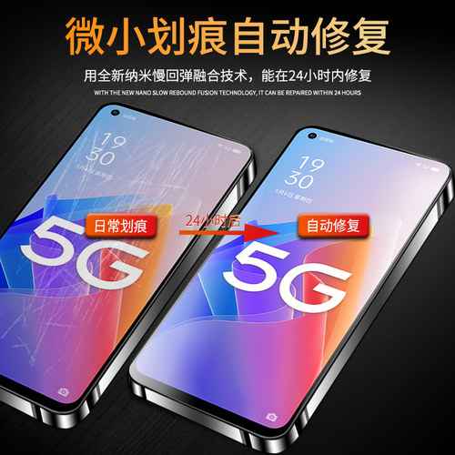 闪擎适用oppoa96水凝膜5G全包边防摔a96手机膜高清抗蓝光屏保PFUM10钢化膜全屏全覆盖防爆保护0pp0防指纹软膜 - 图2