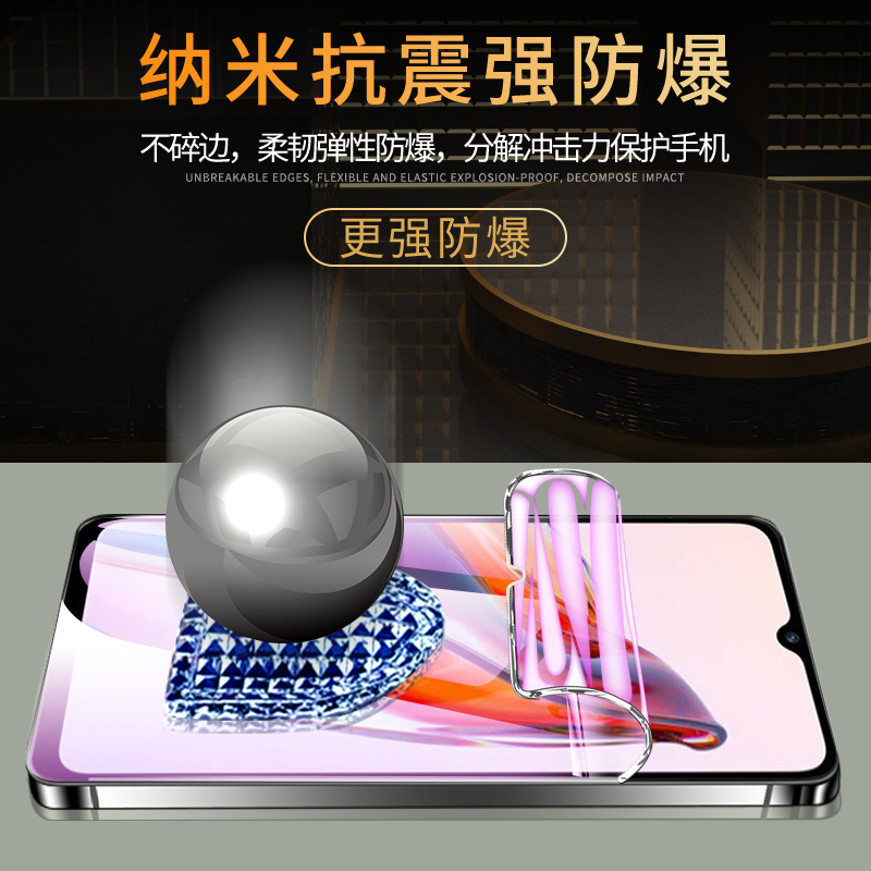 适用红米12c水凝膜全屏全覆盖防摔保护redmi12手机贴膜5G全包边高清抗蓝光12钢化膜防指纹无白边小米软膜防爆 - 图1