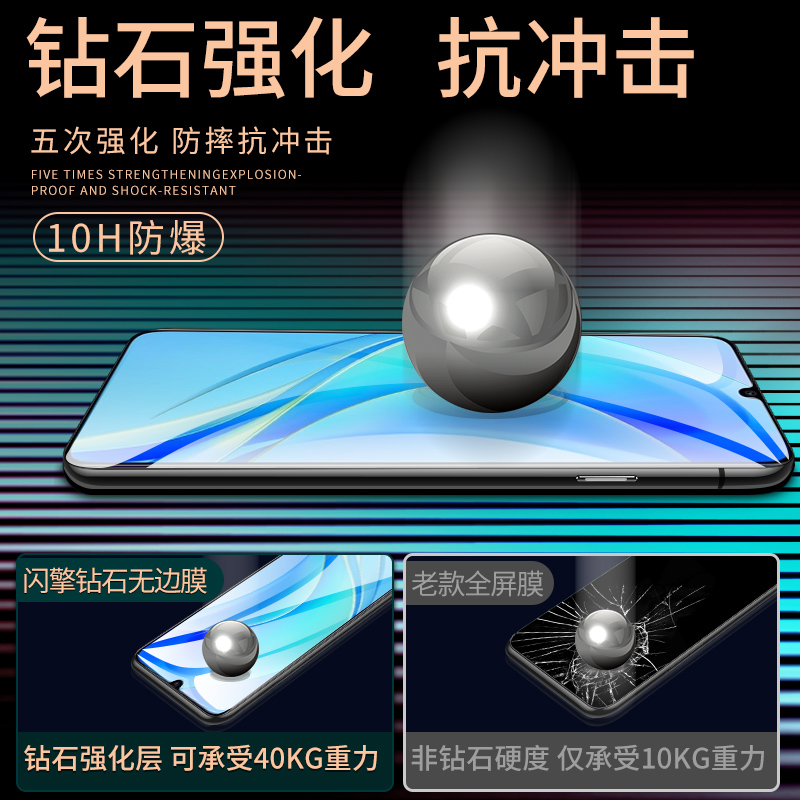 适用华为畅享50钢化膜全屏覆盖屏保畅想50pro手机膜高清50z护眼抗蓝光huawei刚化膜防指纹无白边玻璃防摔防爆 - 图1