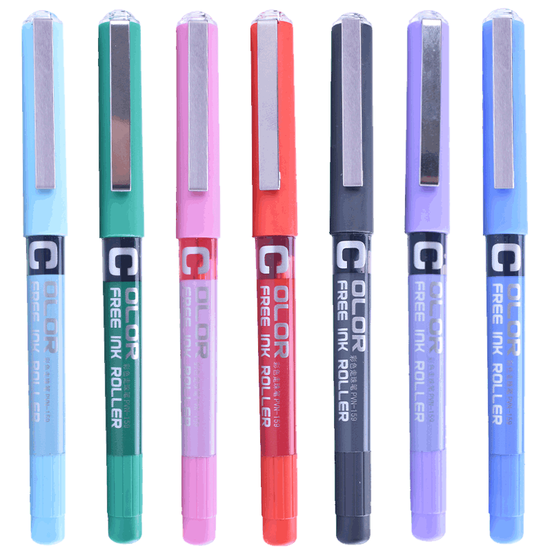 白雪彩色直液式走珠笔 PVN-159大容量中性笔0.5全针管头多色中性笔 学生记笔记用0.38彩色标记笔绘图笔手帐笔 - 图0