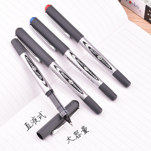 白雪直液式走珠笔 中性笔学生用0.5mm黑色子弹头碳素笔考试专用签字笔全针管形直液式中性笔蓝色红色墨蓝色