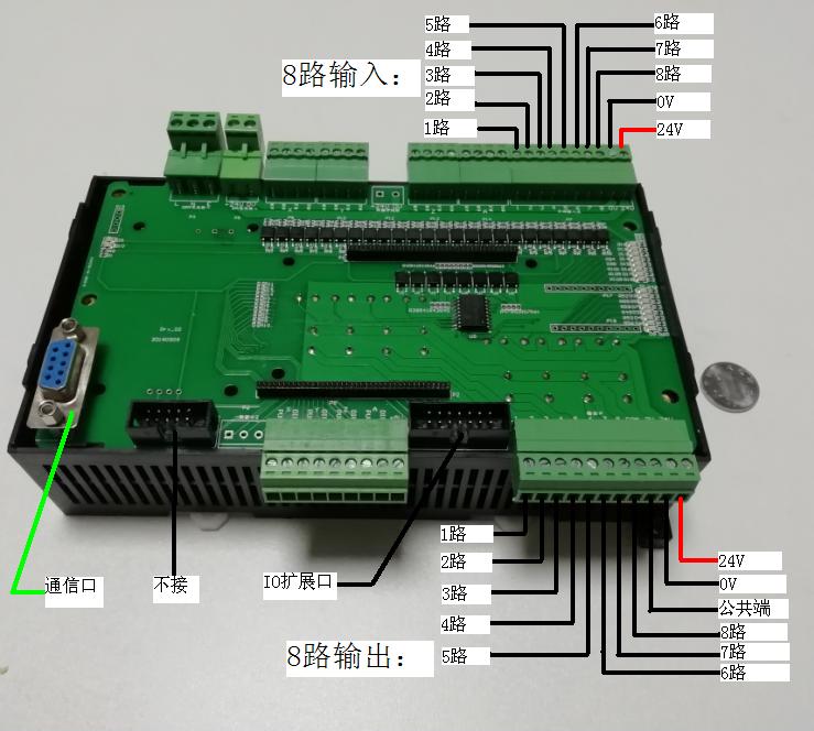 串口继电器/8入8出/单多轴/两2/三3/四4轴运动控制器/卡/步进伺服 - 图1