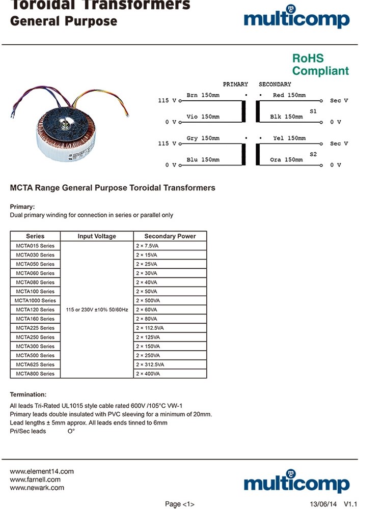 30W双 2X9V 2X15V 2X18V环牛 NORATEL箭猪原装进口环形变压器-图1