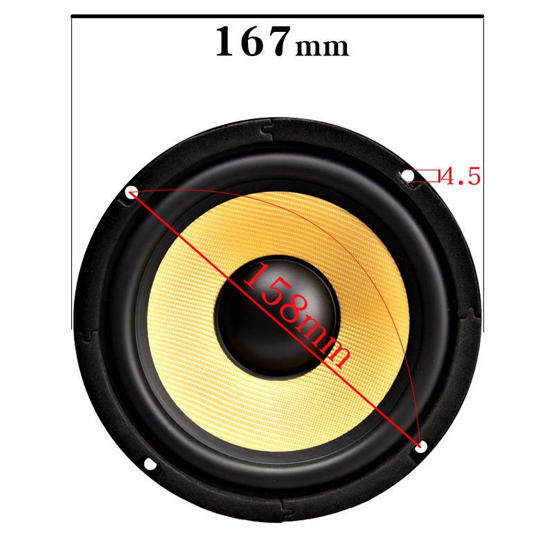 精全DIY发烧音箱 6.5寸低音扬声器中低音喇叭单元K6.5S升级SS6.5R - 图0