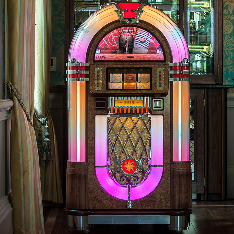 英国复古蓝牙CD播放机内置80张CD自动点唱机Jukebox音响娱乐设备 - 图0