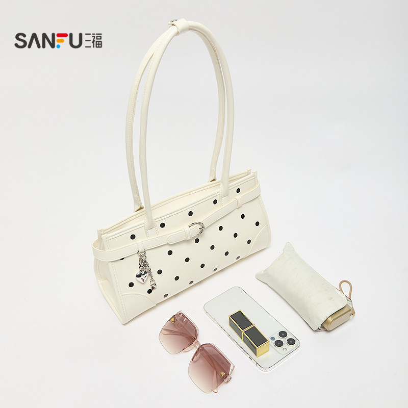 三福挎包春季撒糖计划波点法棍包波士顿腋下包时尚女包519769,淘宝优惠券,粉丝福利购,淘宝优惠卷