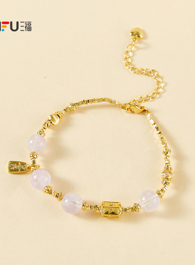 三福手作新春喜乐手链单条 中式氛围首饰手饰配饰链条852174