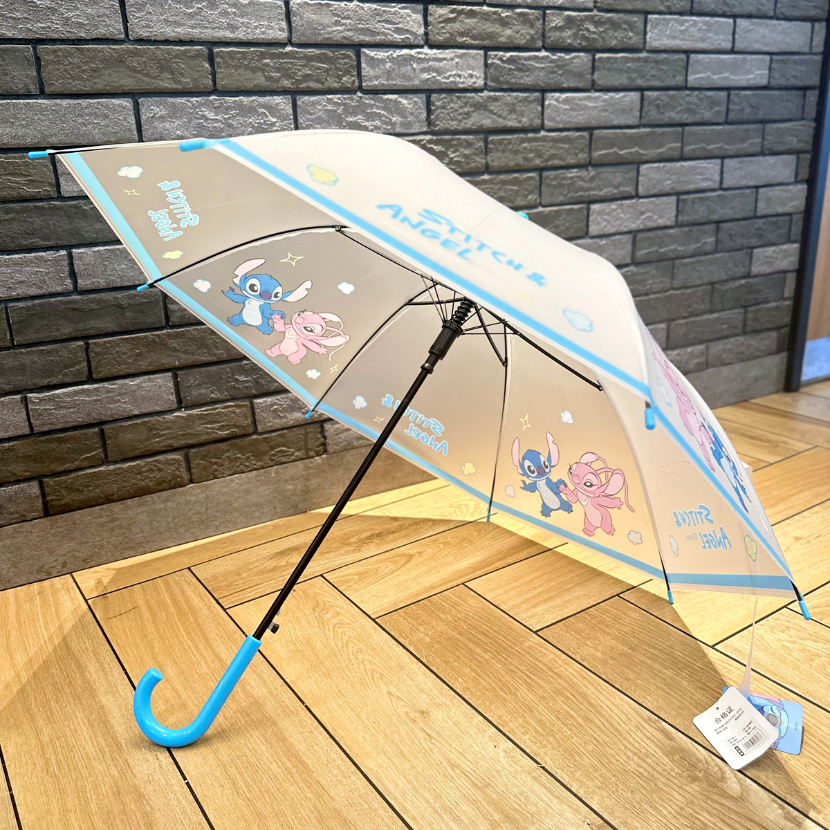 迪士尼儿童雨伞男孩磨砂透明伞小学生上学幼儿园女童史迪仔直柄伞