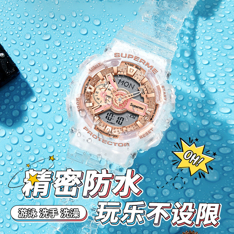 手表女初高中学生潮流电子独角兽 tirense国产腕表