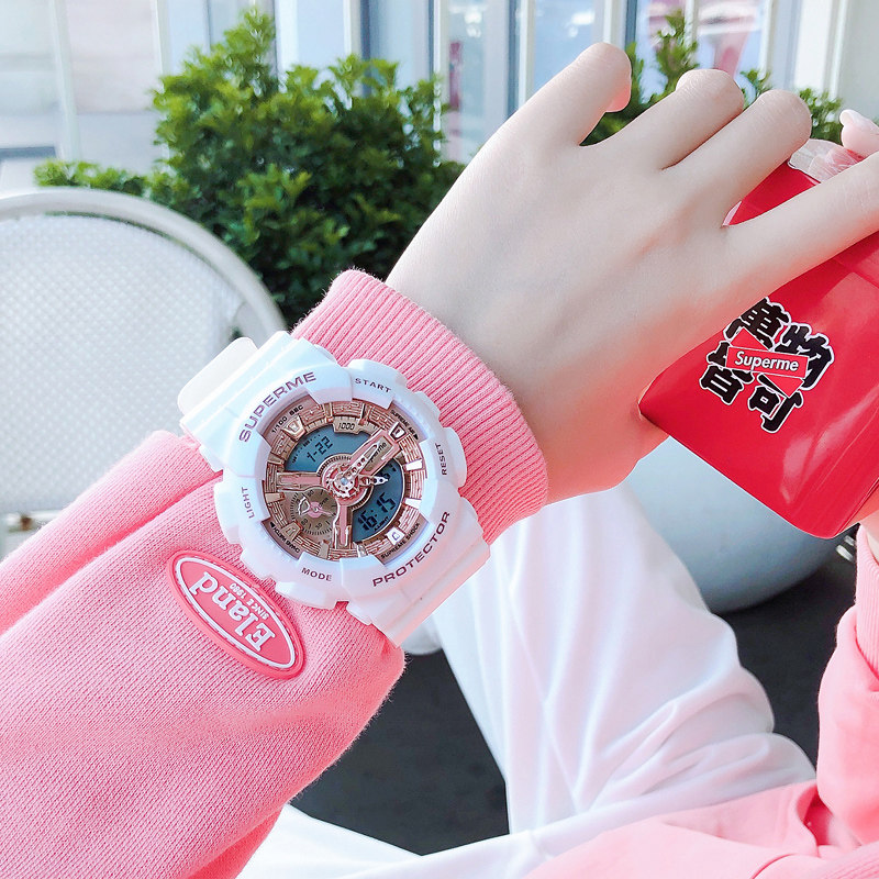 女款学生ins风电子表潮流独角兽 tirense国产腕表