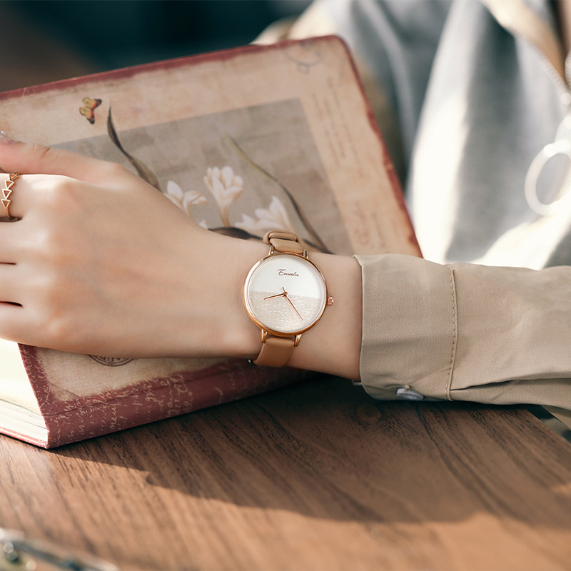 依文琳女学生韩版简约气质ins女表 依文琳手表国产腕表