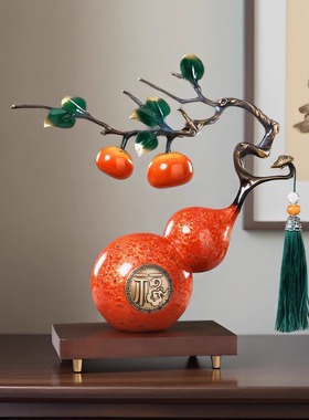 黄铜造国潮好礼福禄吉祥葫芦摆件