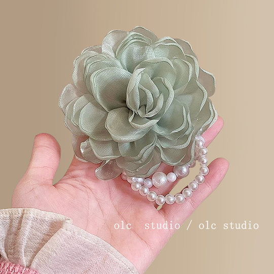 Лесная милая девочка! Шифоновая резинка для волос с цветочным жемчугом! Резинка для волос «конский хвост», высококачественная резинка для волос, дорожная заколка для женщин