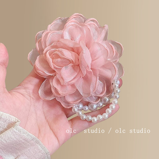 Лесная милая девочка! Шифоновая резинка для волос с цветочным жемчугом! Резинка для волос «конский хвост», высококачественная резинка для волос, дорожная заколка для женщин