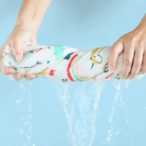 Детское хлопковое марлевое банное полотенце для новорожденных, увеличенная толщина, хорошо впитывает воду