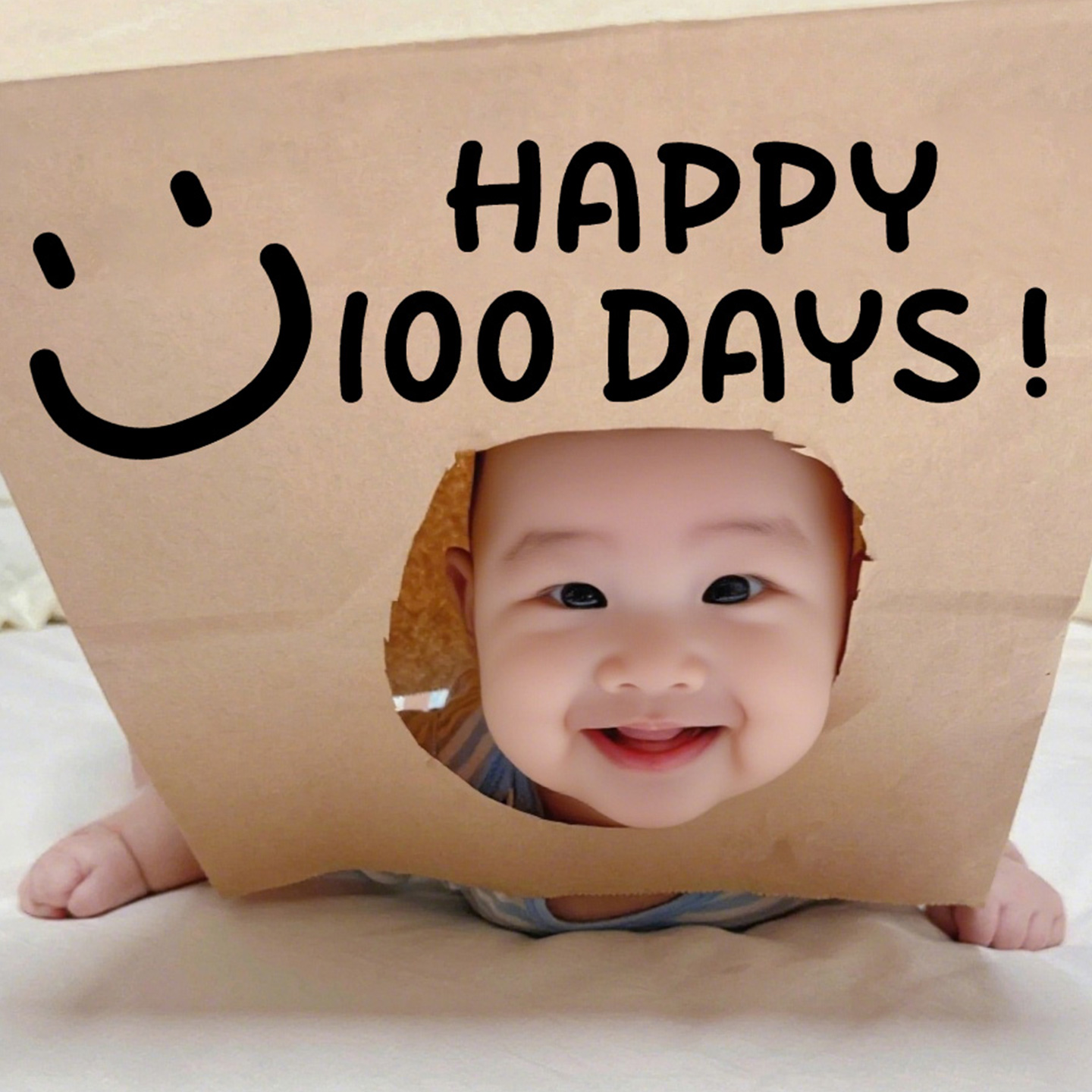 宝宝满月百天拍照道具布置仪式感婴儿女宝场景装饰100天牛皮纸袋 - 图2