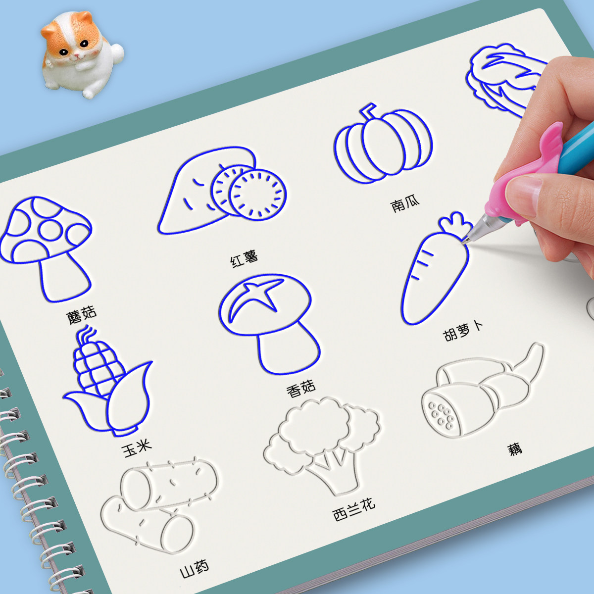 儿童幼儿园绘画本控笔训练画画本初学者启蒙练习3--8岁儿童凹槽学画画练字帖图画本入门凹槽练字帖学前班简笔画启蒙绘画本描画本