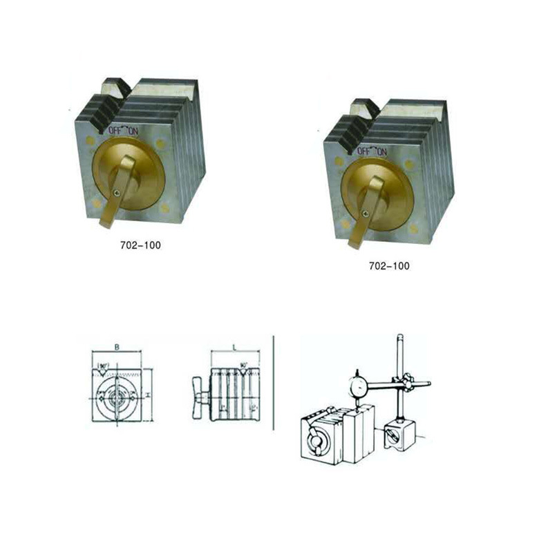 韩国倍特L1H品牌 V槽磁性方箱 702系列 50kgf 60kgf 经销 - 图1