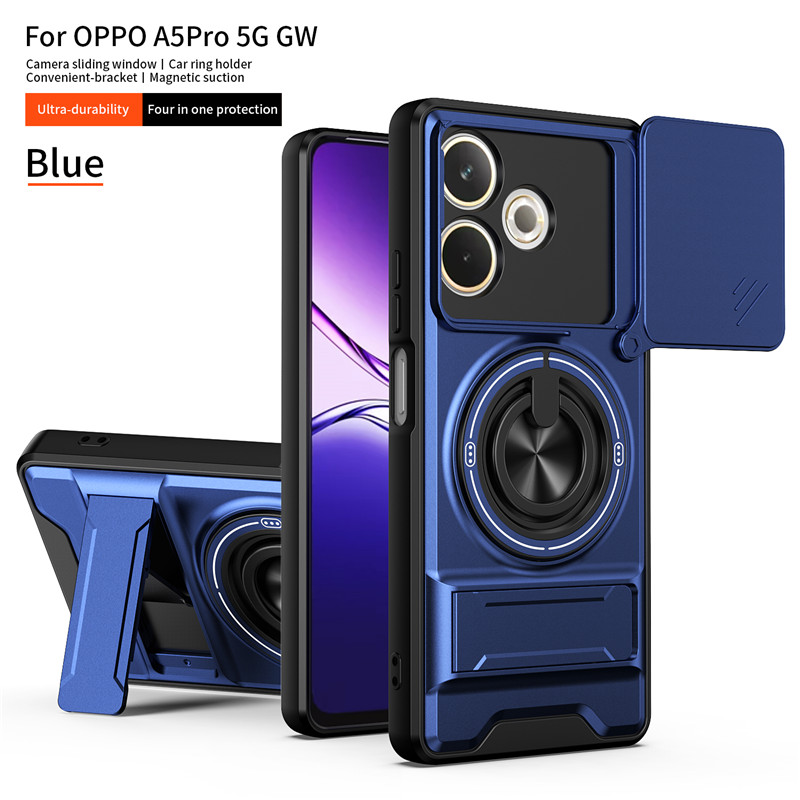 Suitable for OPPO A5pro overseas version mobile phone case with lens cover push window oppoa5por protective cover airbag anti-fall CPH2695 shell opa all-inclusive opoa port 5G international bracket p